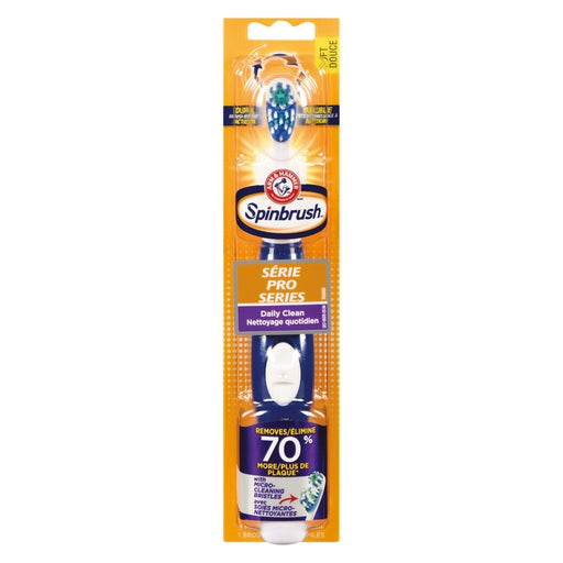 Spinbrush Spinbrush Arm & Hammer Pro Clean Soft Powered Toothbrush Toothbrushes White Smoke