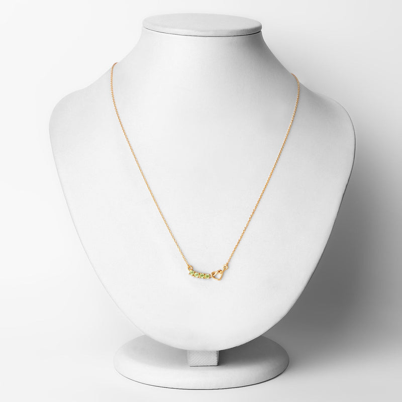 Bids.com 0.28 Carat Genuine Peridot .925 Sterling Silver Necklace Necklaces