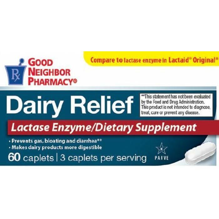 0 Gnp Dairy Relief Caplet 60ct Lactase Enzyme Dairy Products