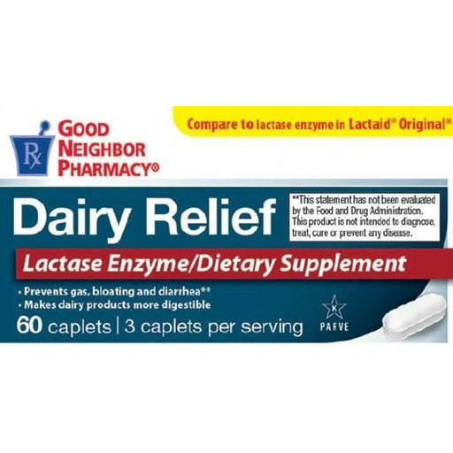 0 Gnp Dairy Relief Caplet 60ct Lactase Enzyme Dairy Products White Smoke