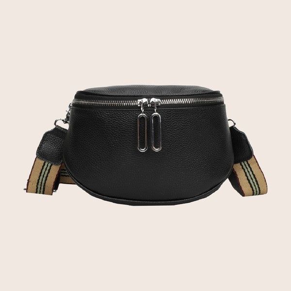 Genuine Leather Sling Crossbody Bag