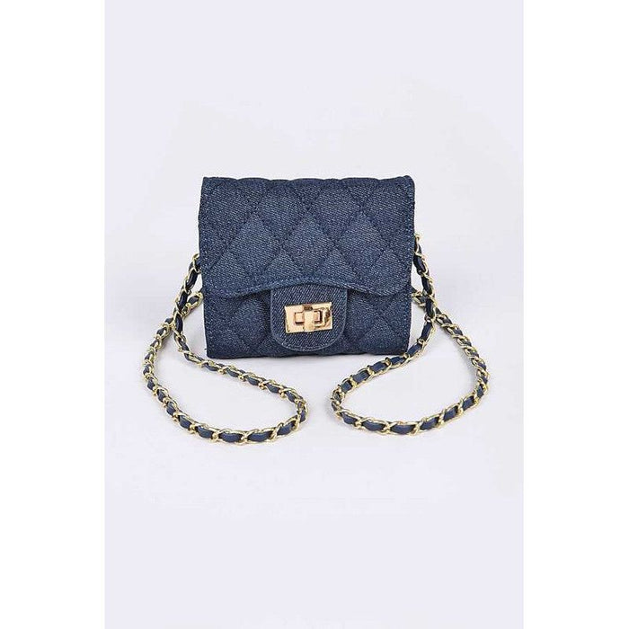 Quilted Denim Swing Wallet