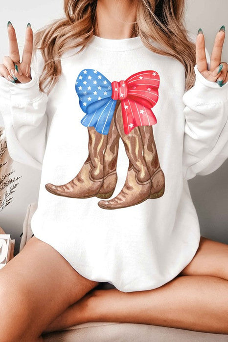 American Cowboy Boots Graphic Sweatshirt