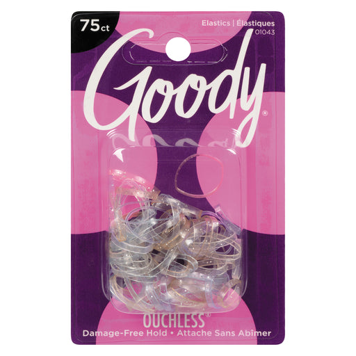 Goody Goody Mini Latex Glitter Ouchless Elastics Hair Care Pale Violet Red