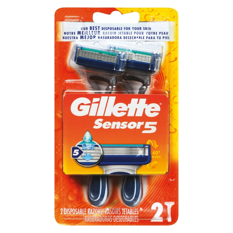 Gillette Gillette Sensor Mens Disposable Razors Shaving & Grooming White Smoke