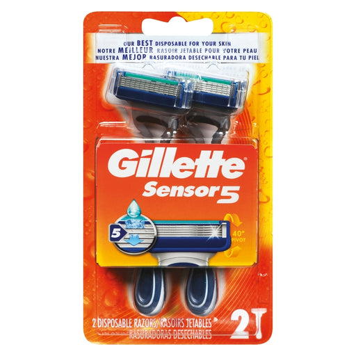 Gillette Gillette Sensor Mens Disposable Razors Shaving & Grooming White Smoke