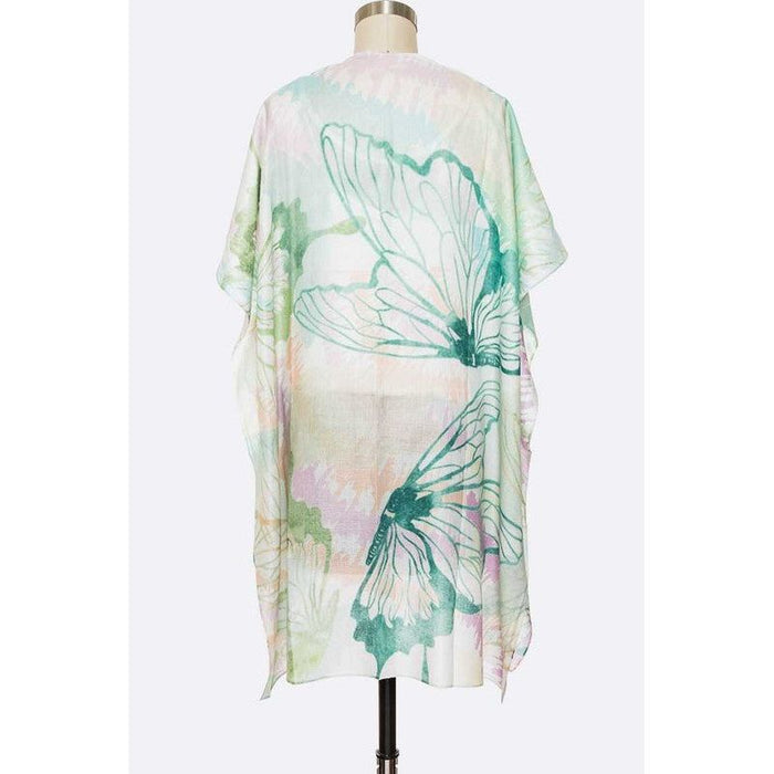 Flower Printed Light Weight Kimono Cardigan