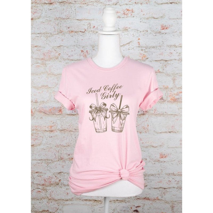 Iced Coffee Girly Graphic Tee