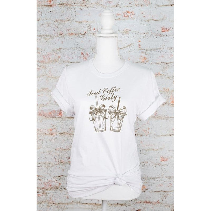 Iced Coffee Girly Graphic Tee