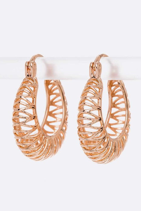 Laser Cut Iconic Stainless Steel Hoop Earrings