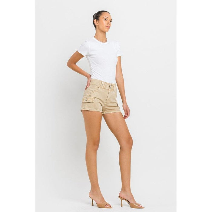 High Rise Cargo Shorts