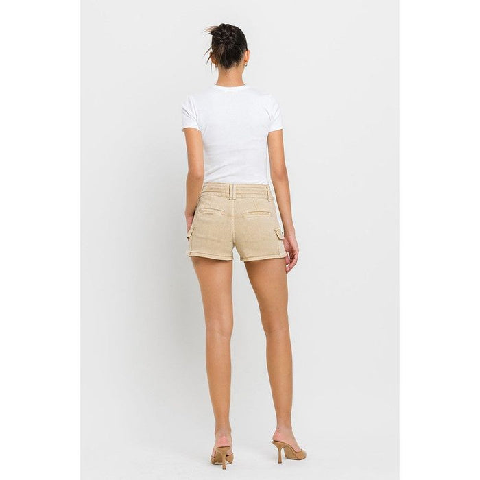 High Rise Cargo Shorts