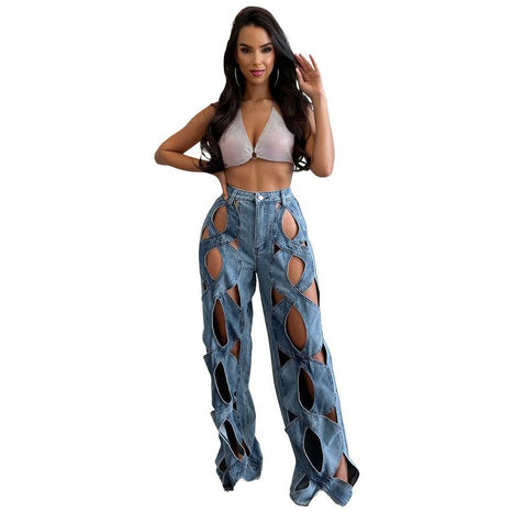 WOMEN FASHION STYLE DENIM PANTS