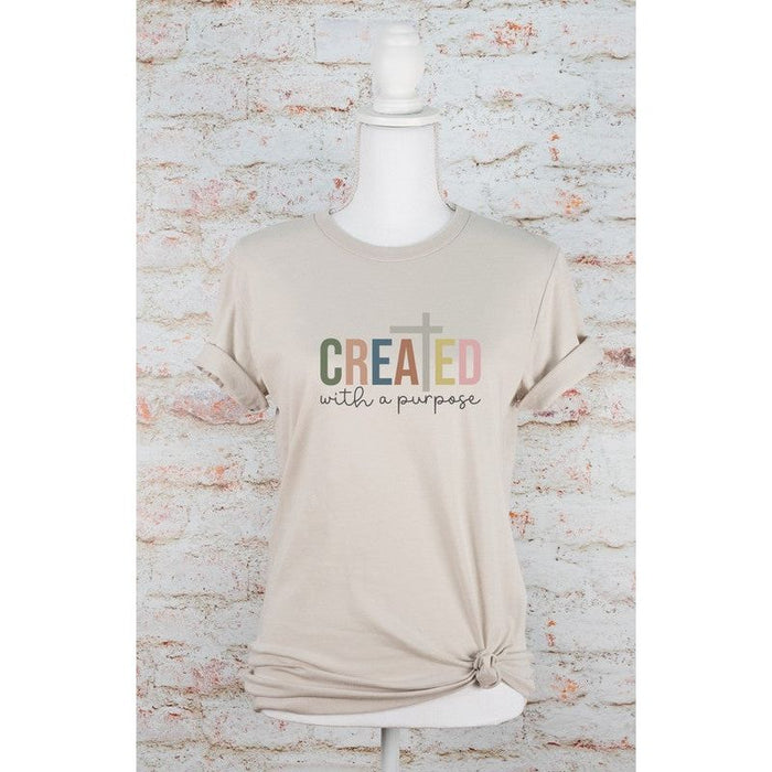 Colorful Created with Purpose Graphic Tee