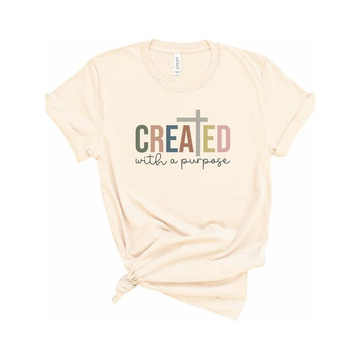 Colorful Created with Purpose Graphic Tee