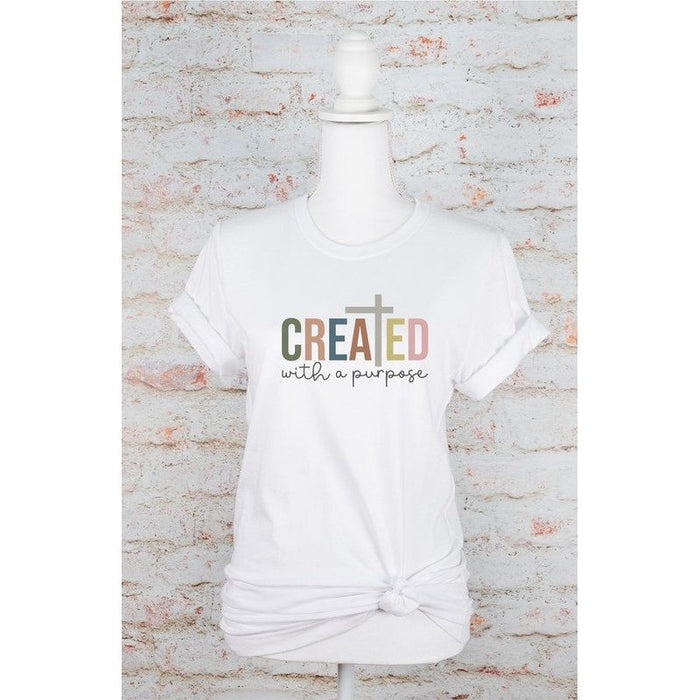 Colorful Created with Purpose Graphic Tee