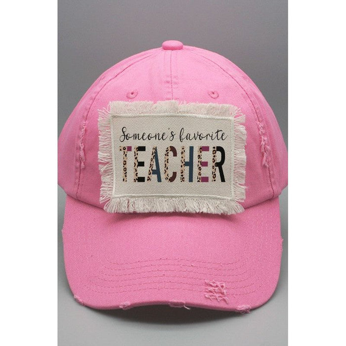 Leopard Someone's Favorite Teacher Patch Hat