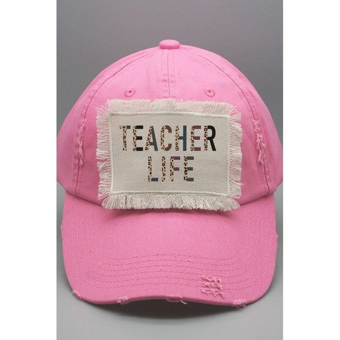 Teacher Gifts Leopard Teacher Life Patch Hat