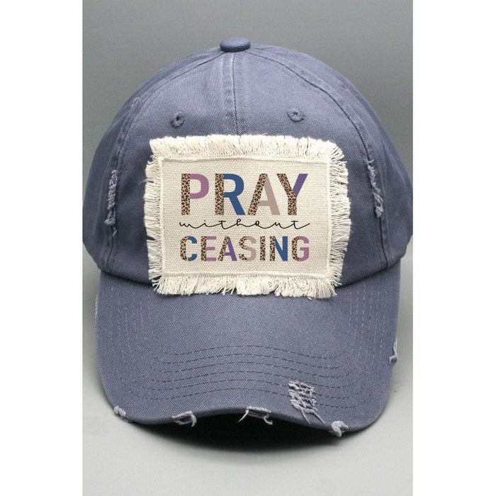 Religious Leopard Pray Without Ceasing Patch Hat