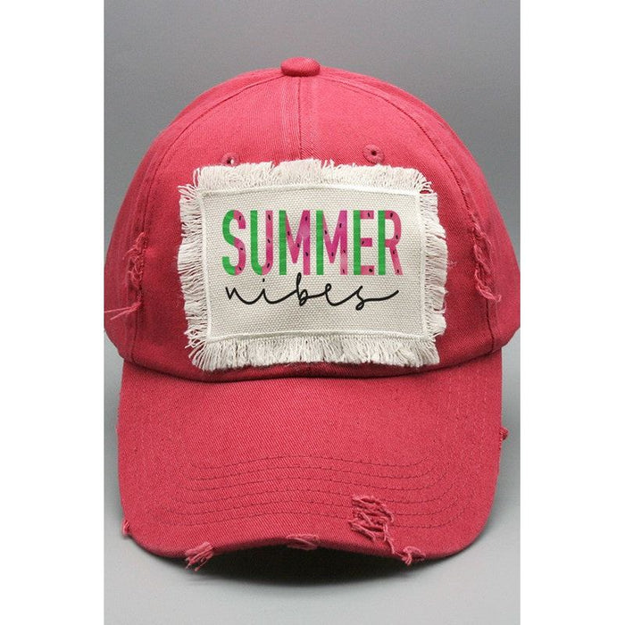 Summer Apparel Summer Vibes Patch Hat