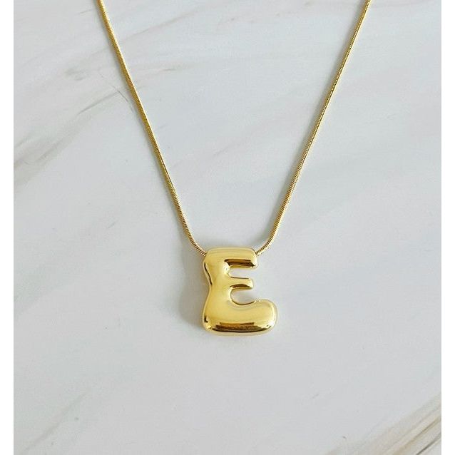 Balloon Letter Initial Necklace