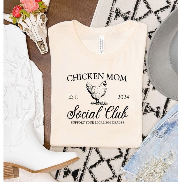 Chicken Mom Social Club Graphic Boutique Tee