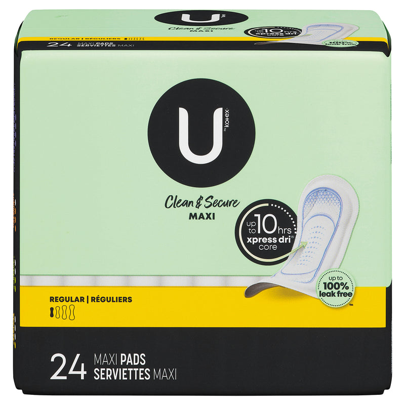 U by Kotex U by Kotex Security Regular Maxi Pads Health & Beauty Light Gray
