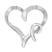 Bids.com .925 Sterling Silver Heart Shaped Pendant Necklace Necklaces