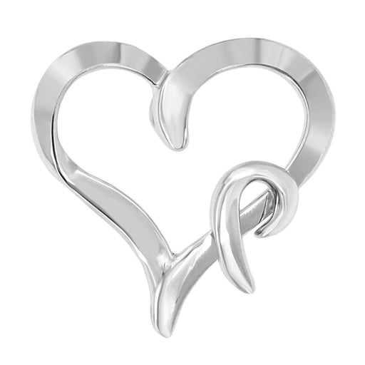 Bids.com .925 Sterling Silver Heart Shaped Pendant Necklace Necklaces