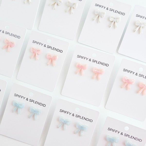 Bow Studs - Light Blue