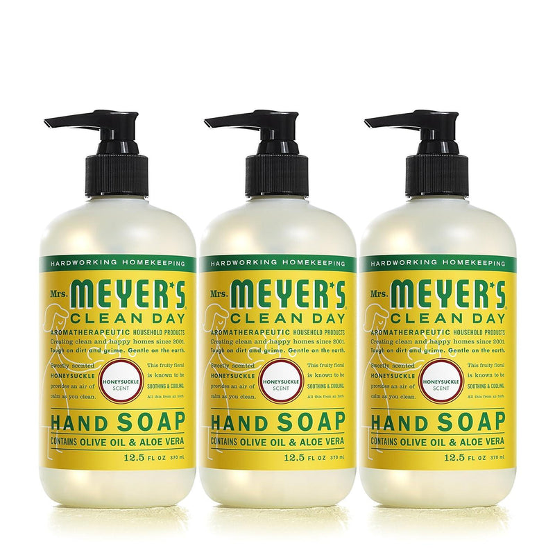 Mrs. Meyer's Mrs. Meyer's Clean Day Liquid Hand Soap Bottle, Honeysuckle Scent, 12.5 Fl Oz Liquid Hand Soap