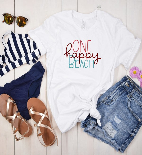 One Happy Beach Graphic Tee