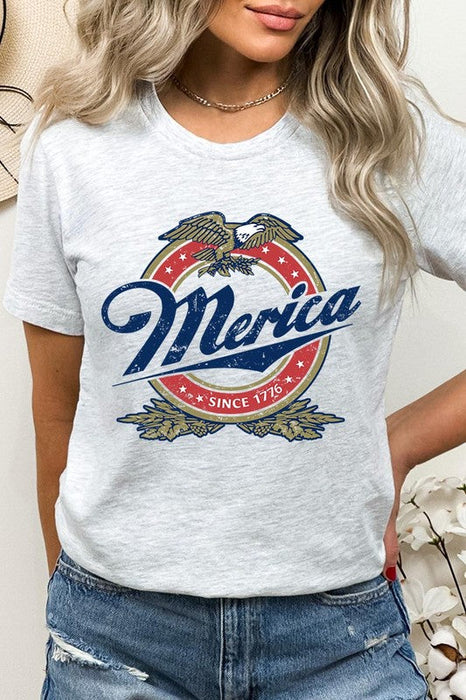 Merica 1776 American Eagle Beer Graphic T Shirts