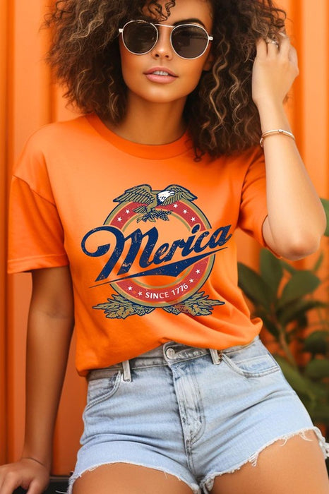 Merica 1776 American Eagle Beer Graphic T Shirts