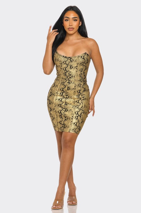 Serpentine Glamour Bodycon Dress