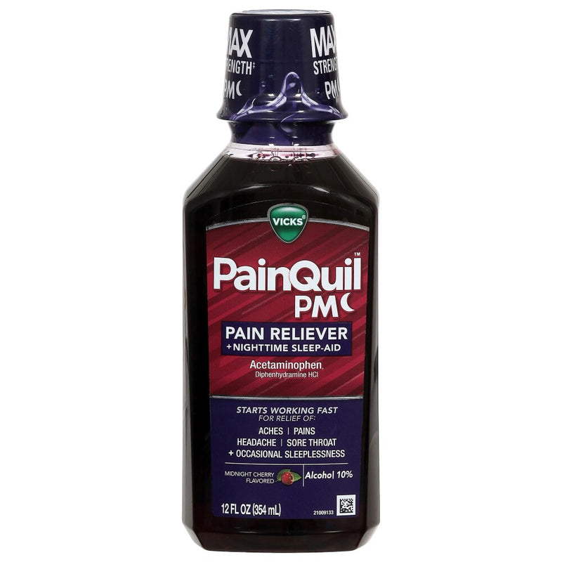 Vicks Vicks® Pain Reliever + Nighttime Sleep Aid – Midnight Cherry - 12 Fl Oz Personal Care