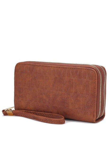 MKF Lisbette Embossed M Signature Wallet by Mia K