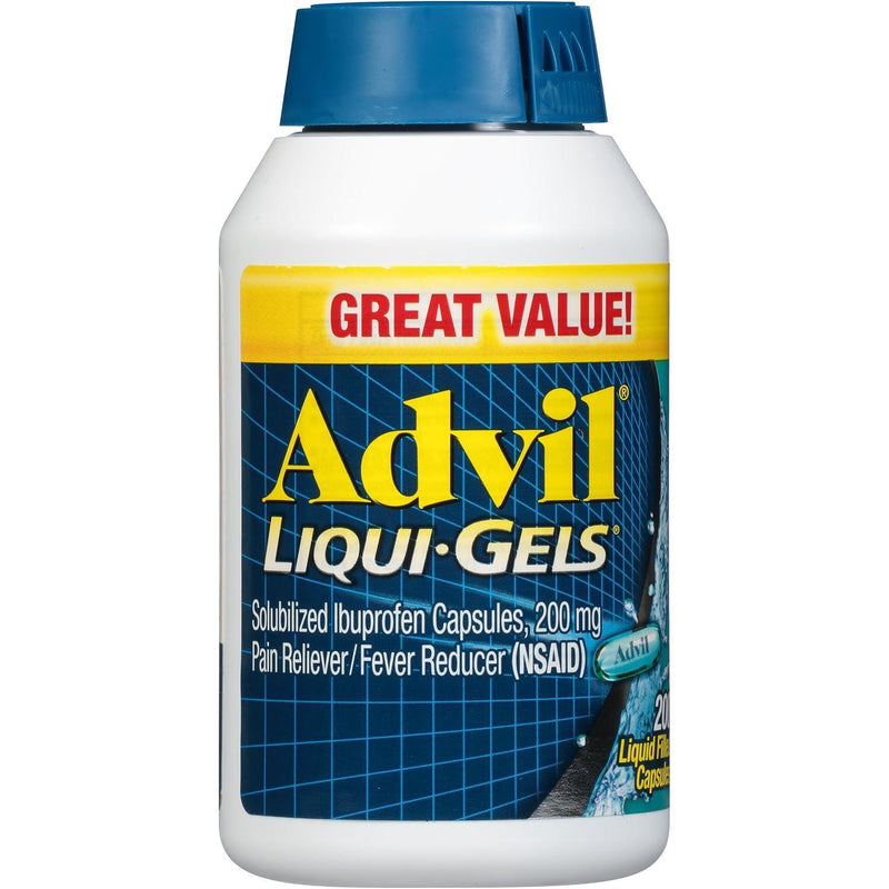 Advil Advil Liqui-Gels Pain And Fever Relief Liquid Capsules, 200 Mg Ibuprofen Medicine & Drugs