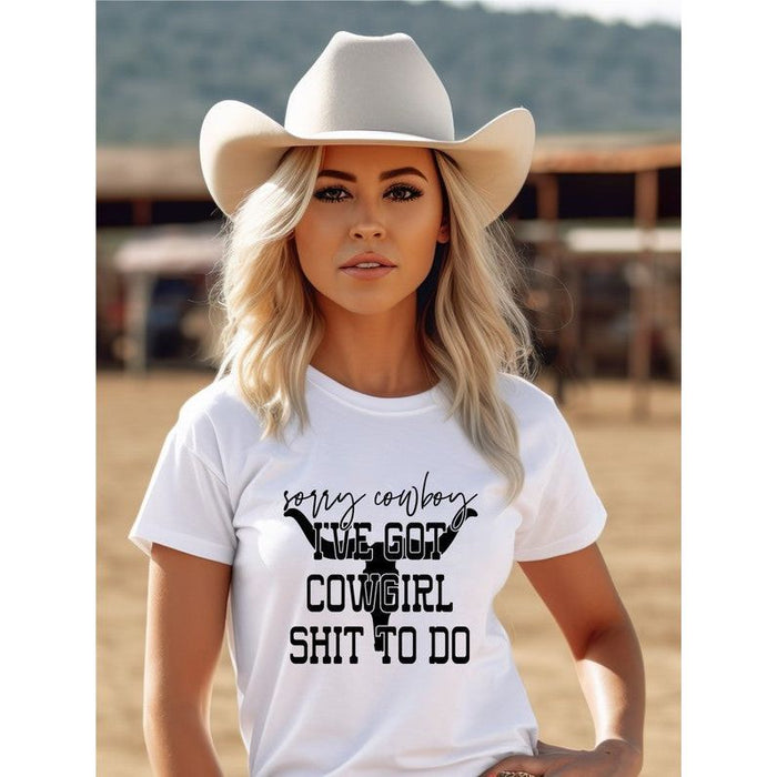 Sorry Cowboy I've Got Cowgirl Graphic Tee