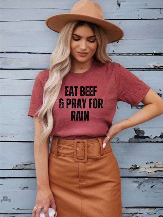 Eat Beef and Pray for Rain Graphic Tee