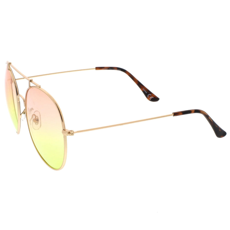 zeroUV Retro Indie Oversize Gradient Lens Aviator Sunglasses A942