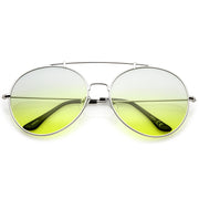 zeroUV Retro Indie Oversize Gradient Lens Aviator Sunglasses A942