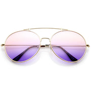 zeroUV Retro Indie Oversize Gradient Lens Aviator Sunglasses A942