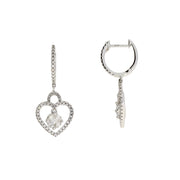 Bids.com .50ct Diamond Dangle Earrings 14KT White Gold Earrings