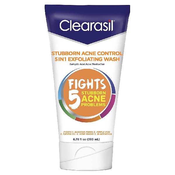 Clearasil Clearasil Exfoliating Wash, Stubborn Acne Control, 5 In 1 6.78 Fl Oz Health & Beauty