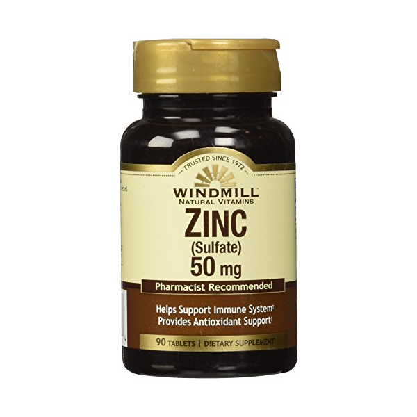 Windmill Windmill Natural Source Zinc Sulphate 50 Mg Tablets Vitamins & Supplements Pale Goldenrod Default Title