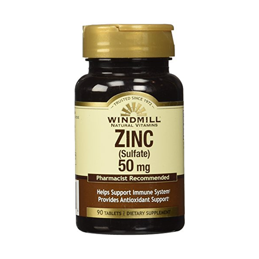 Windmill Windmill Natural Source Zinc Sulphate 50 Mg Tablets Vitamins & Supplements Pale Goldenrod Default Title