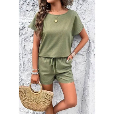 Women's 2 Piece Tshirt Pajama Set Short Sleeve Set