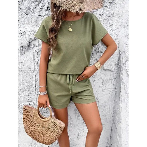 Women's 2 Piece Tshirt Pajama Set Short Sleeve Set