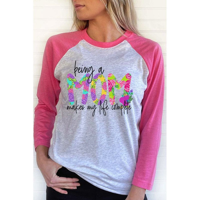 Mother's Day Being a Mom Life Complete Raglan